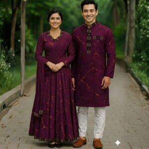Eid Special Couple Panjabi Three Piece Combo